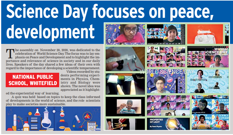 Science Day published in Times NIE on 28 December 2020