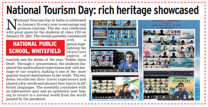 National Tourism Day  Celebration Published in Times NIE on 04 February 2021
